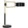 Robert Abbey Simon Satin Black Antique Brass Table Lamp