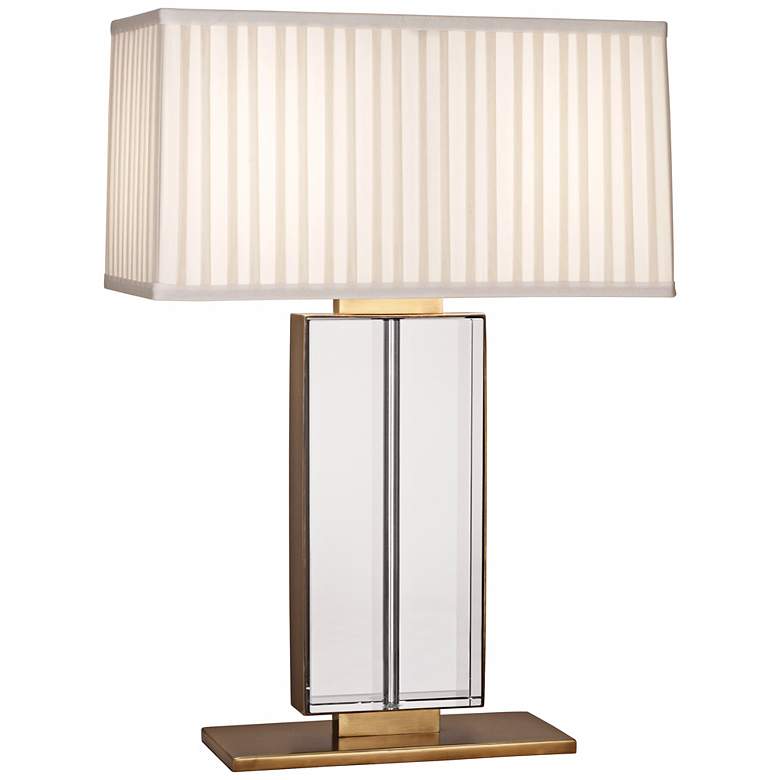 Image 1 Robert Abbey Sloan Crystal and Aged Brass Table Lamp
