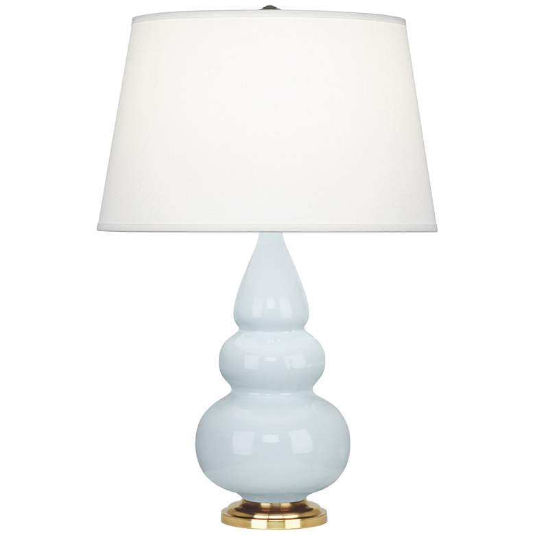 Image 1 Robert Abbey Small Triple Gourd 24.4" Ceramic Baby Blue Accent Lamp