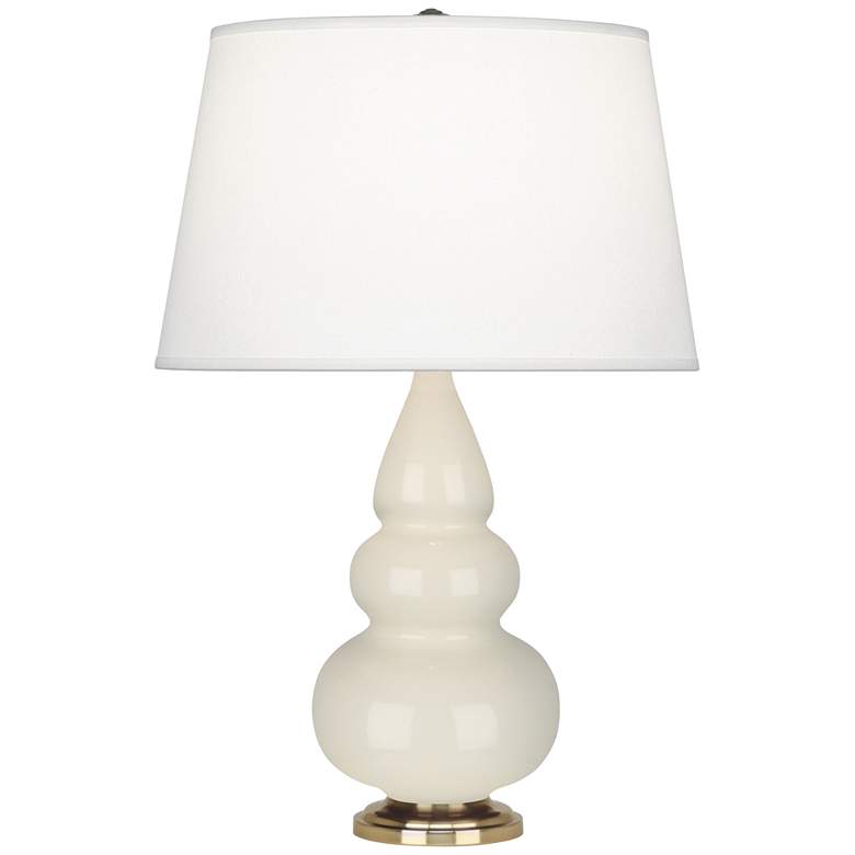 Image 1 Robert Abbey Small Triple Gourd Bone Glazed Table Lamp