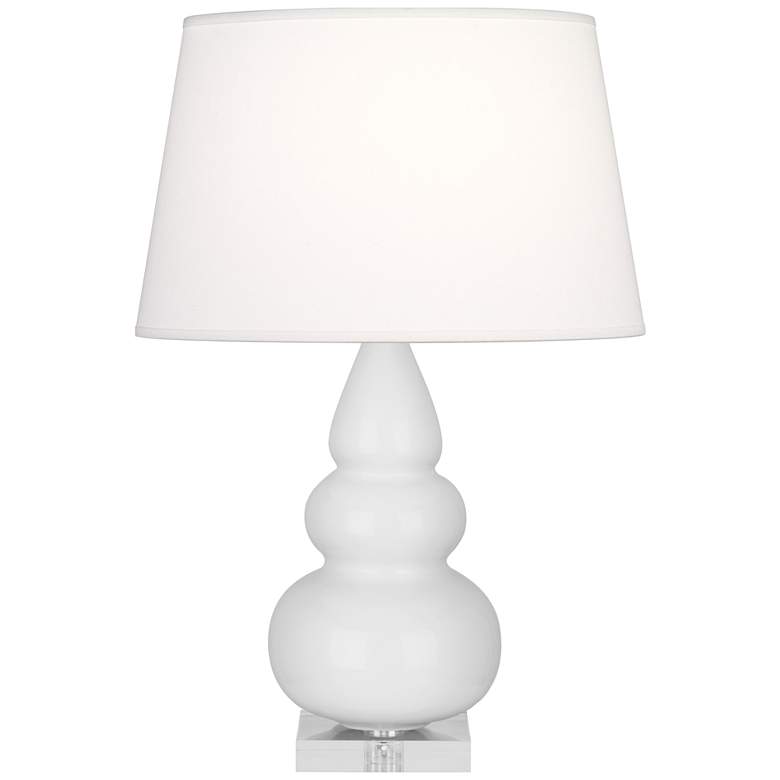 Image 1 Robert Abbey, Small Triple Gourd, Daisy Ceramic, Lucite, Accent Lamp
