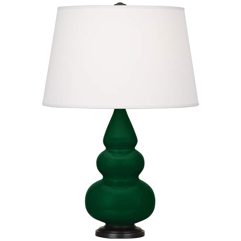 Image 1 Robert Abbey, Small Triple Gourd, Jungle, Ceramic , Bronze, Accent Lamp
