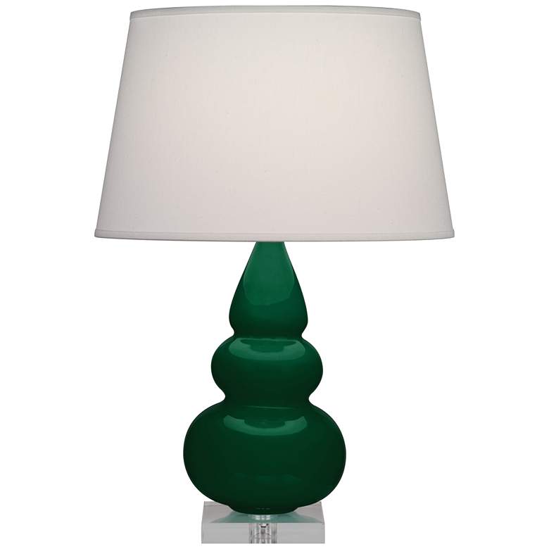 Image 1 Robert Abbey, Small Triple Gourd, Jungle Ceramic, Lucite, Accent Lamp