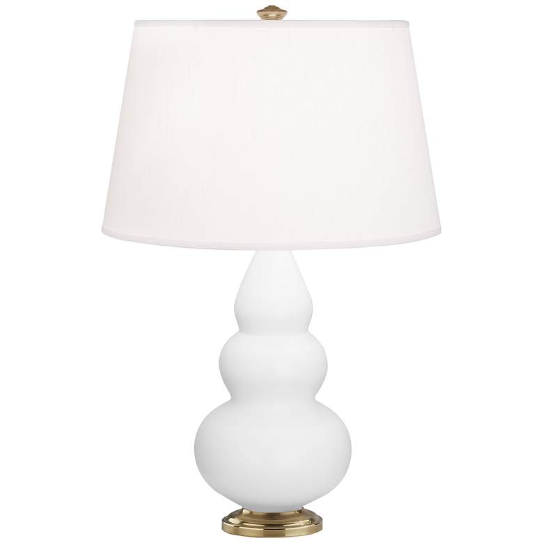 Image 1 Robert Abbey, Small Triple Gourd, M Daisy Ceramic, Brass, Accent Lamp