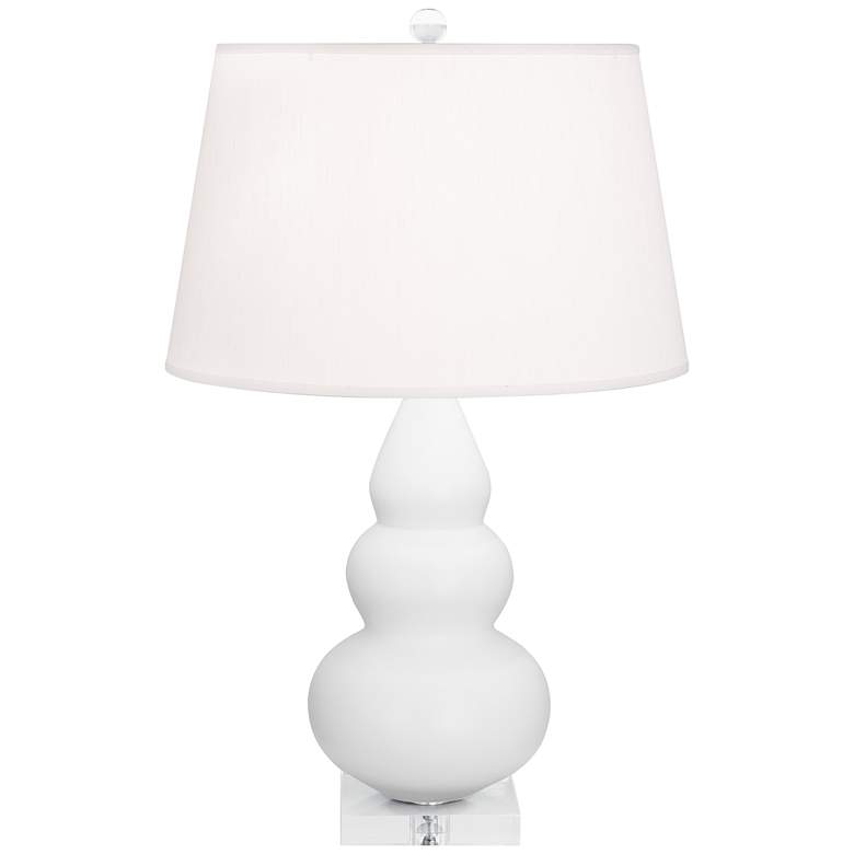 Image 1 Robert Abbey, Small Triple Gourd, M Daisy Ceramic, Lucite, Accent Lamp
