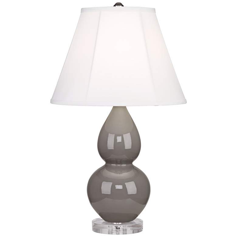 Image 1 Robert Abbey Smokey Taupe Double Gourd Ceramic Table Lamp