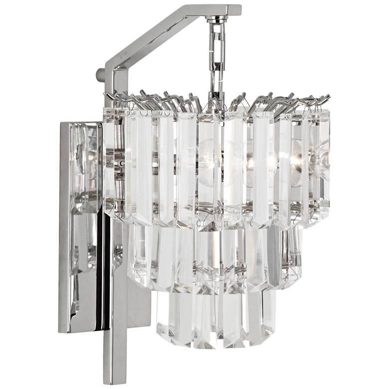 Image 1 Robert Abbey Spectrum 16 1/2 inchH Nickel Plug-In Wall Sconce