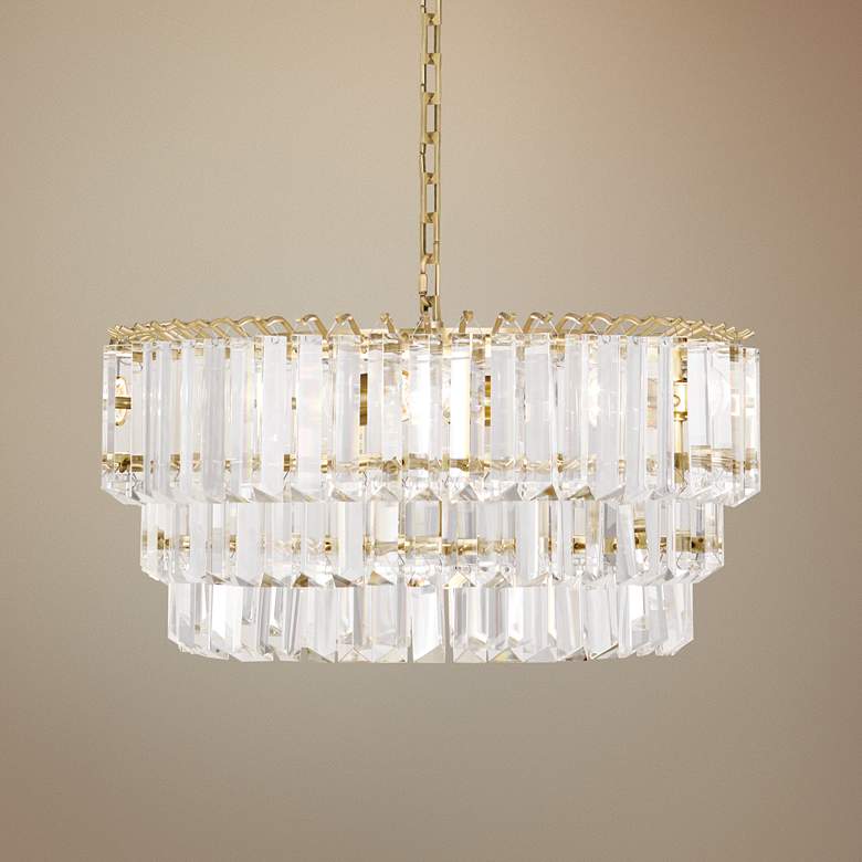 Image 1 Robert Abbey Spectrum 20 inchW Modern Brass Medium Chandelier