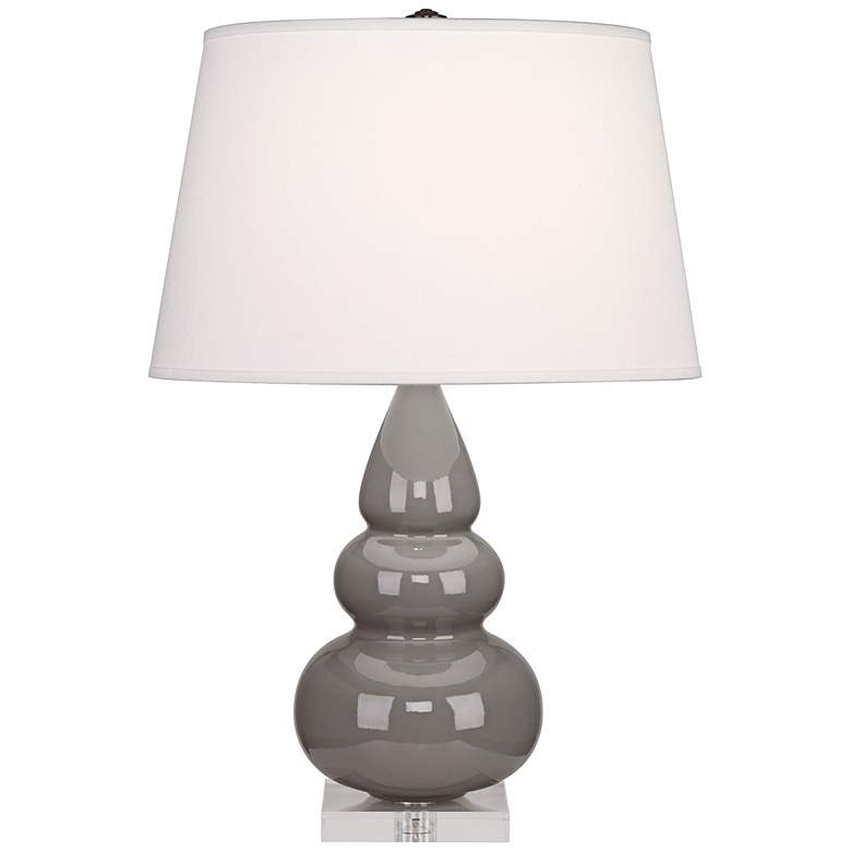 Image 2 Robert Abbey Taupe Triple Gourd Ceramic Table Lamp