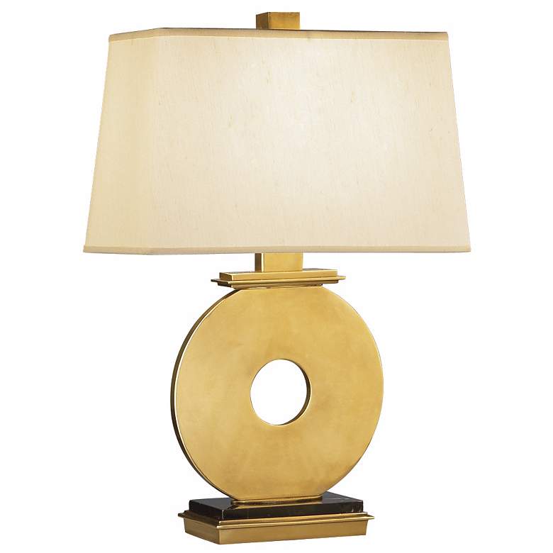 Image 3 Robert Abbey Tic-Tac-Toe 23" High Modern Brass O-Table Lamp