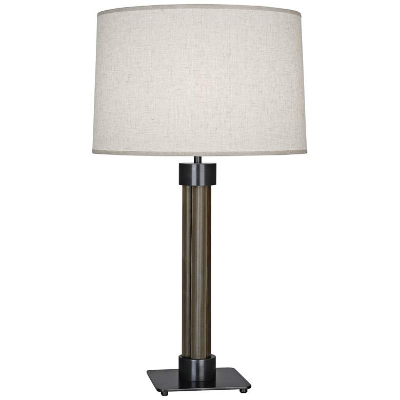 Image 1 Robert Abbey Todd Patina Bronze and Brass Mesh Table Lamp