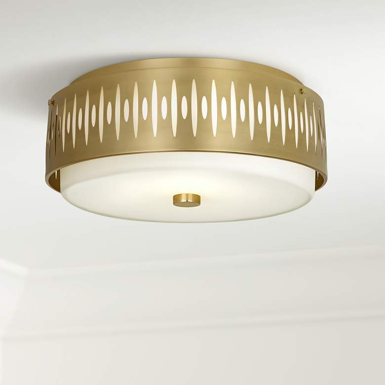 Image 1 Robert Abbey Treble 20 1/2 inch Wide Modern Brass Ceiling Light