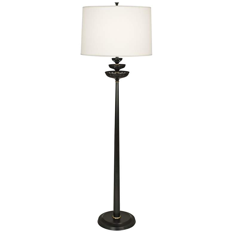 Image 1 Robert Abbey Treble Deep Patina Bronze and Brass Floor Lamp