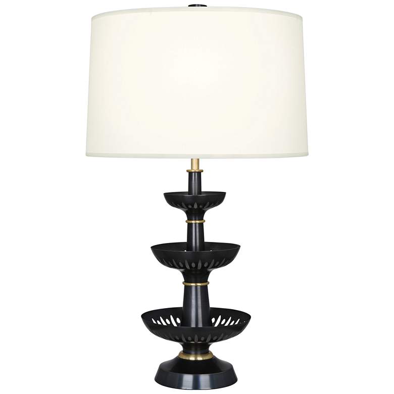 Image 1 Robert Abbey Treble Deep Patina Bronze and Brass Table Lamp