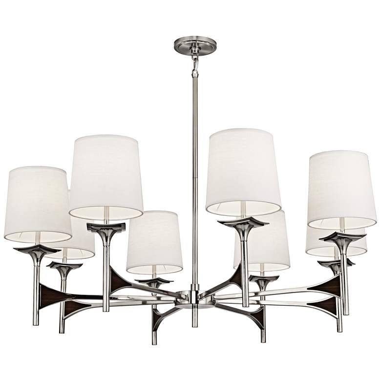 Image 1 Robert Abbey Trigger 42" Wide Polished Nickel Chandelier