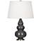Robert Abbey Triple Gourd 24 1/2" Ceramic Ash Accent Table Lamp