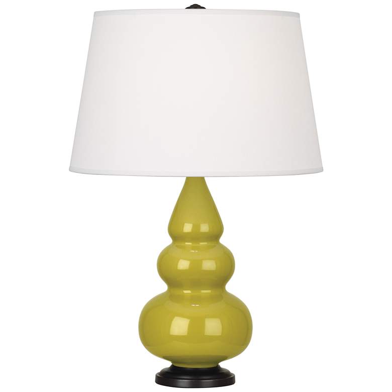 Image 1 Robert Abbey Triple Gourd 24 1/2" High Ceramic Citron Green Table Lamp