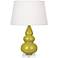 Robert Abbey Triple Gourd 24" High Citron Green Ceramic Table Lamp