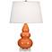 Robert Abbey Triple Gourd 24" High Orange Glazed Ceramic Table Lamp