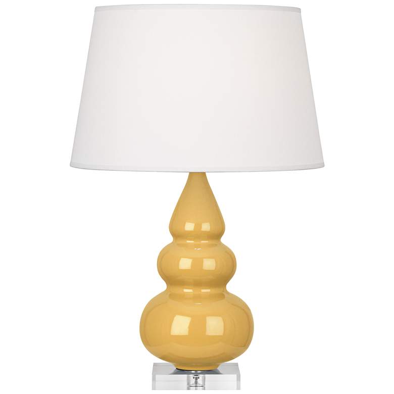 Image 1 Robert Abbey Triple Gourd 24" High Sunset Yellow Ceramic Table Lamp