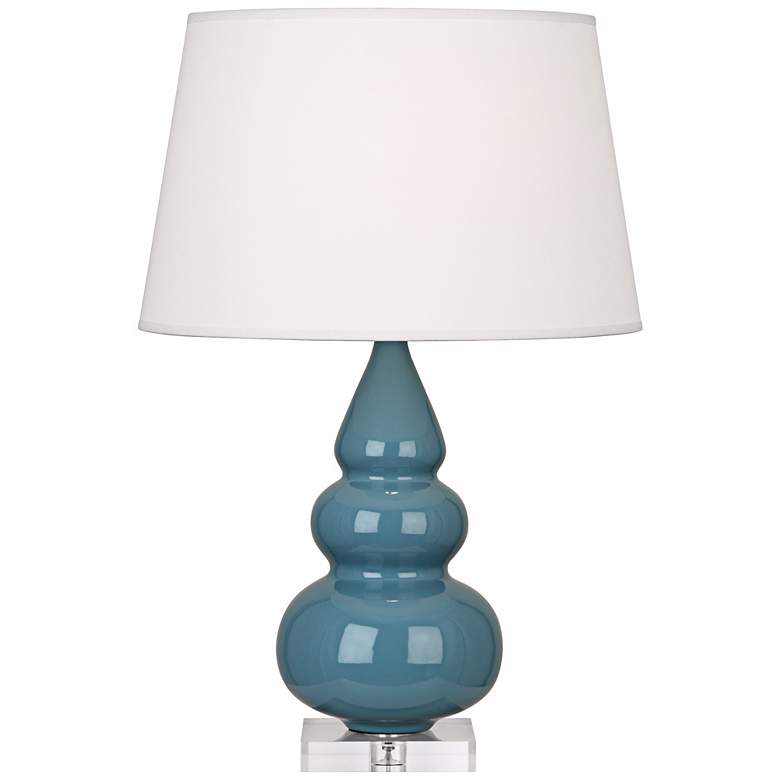 Image 1 Robert Abbey Triple Gourd 24" Steel Blue Ceramic Table Lamp