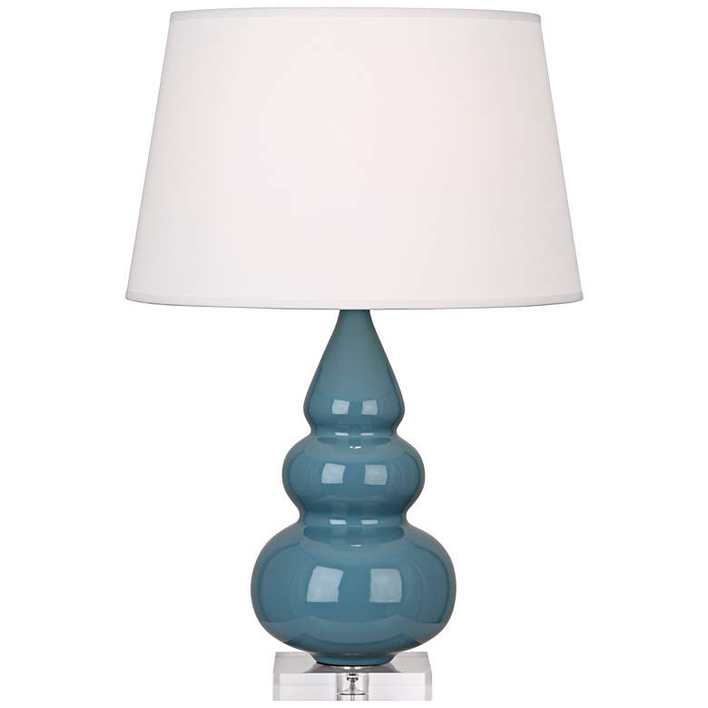 Image 1 Robert Abbey Triple Gourd 24 inch Steel Blue Ceramic Table Lamp