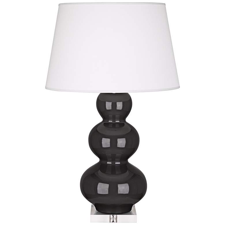 Image 1 Robert Abbey Triple Gourd 33" Ash Black Ceramic Table Lamp