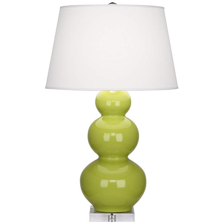 Image 1 Robert Abbey Triple Gourd Apple Glazed Table Lamp