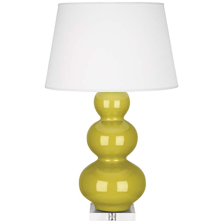Image 1 Robert Abbey Triple Gourd Citron Ceramic Buffet Lamp