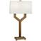Robert Abbey Valerie 34 1/4" HIgh White Shade and Brass Table Lamp