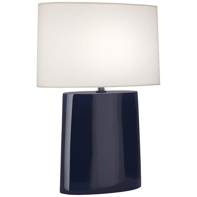 Image 1 Robert Abbey Victor 26 1/4" Midnight Blue Glazed Ceramic Table Lamp