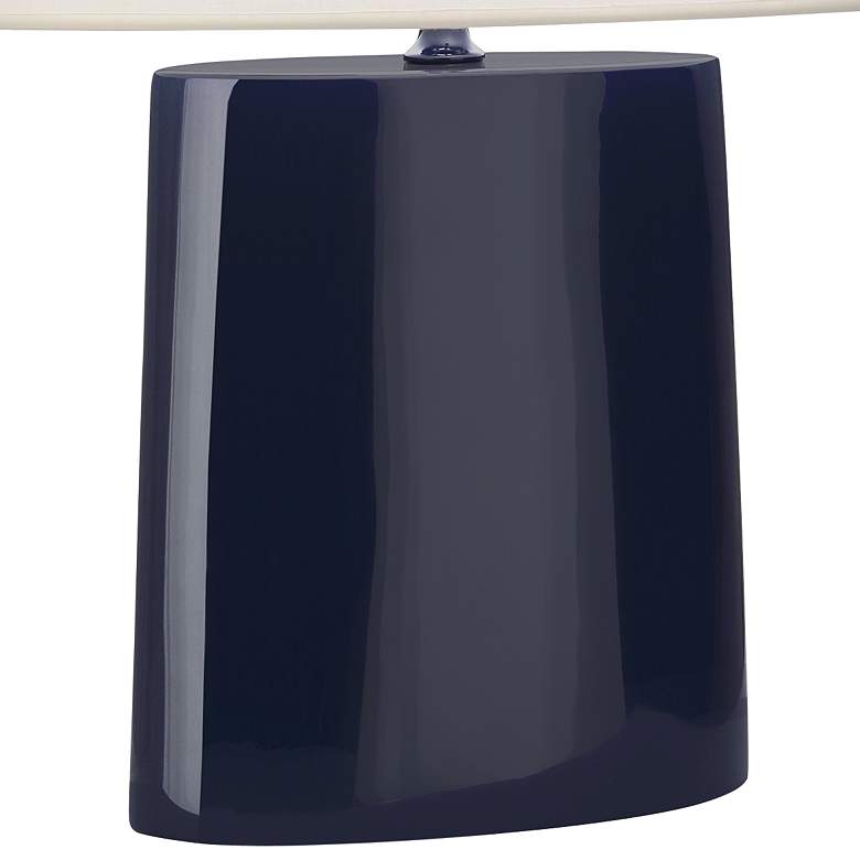 Image 3 Robert Abbey Victor 26 1/4" Midnight Blue Glazed Ceramic Table Lamp more views