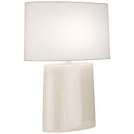 Image2 of Robert Abbey Victor Bone Glazed Ceramic Table Lamp