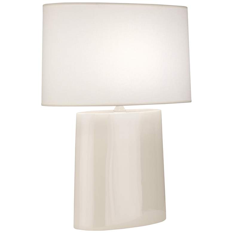 Image 2 Robert Abbey Victor Bone Glazed Ceramic Table Lamp