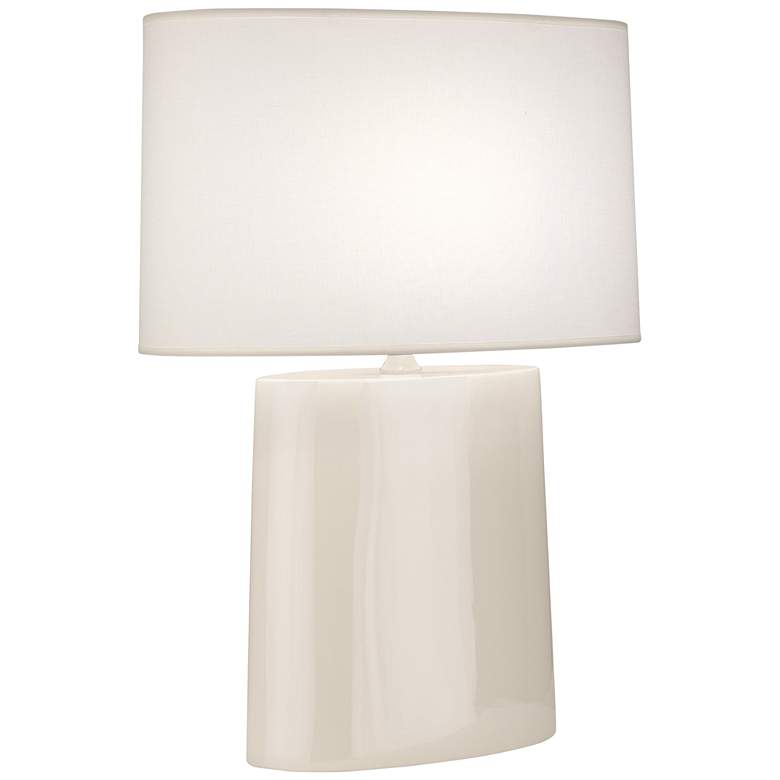 Image 1 Robert Abbey Victor Bone Glazed Ceramic Table Lamp