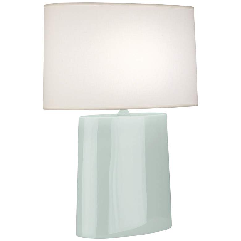 Image 1 Robert Abbey Victor Celadon Glazed Ceramic Table Lamp