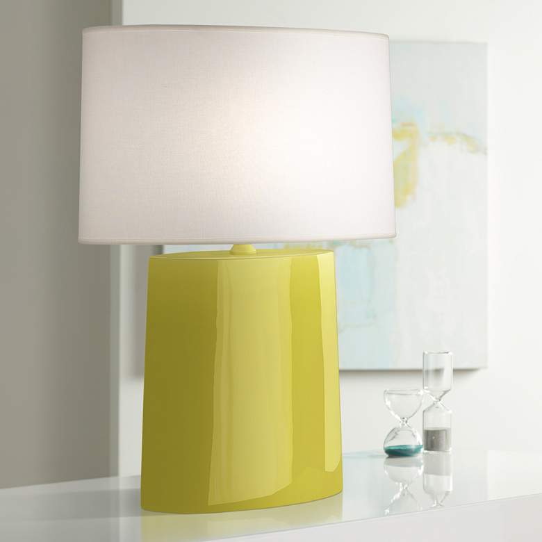 Image 1 Robert Abbey Victor Citron Glazed Ceramic Table Lamp