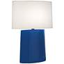 Robert Abbey, Victor, Cobalt Glazed Ceramic, Table Lamp