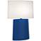 Robert Abbey, Victor, Cobalt Glazed Ceramic, Table Lamp