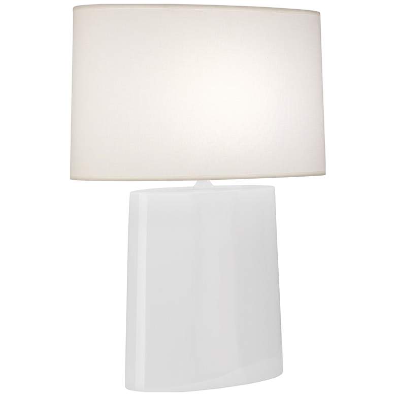 Image 1 Robert Abbey, Victor, Daisy Glazed Ceramic, Table Lamp