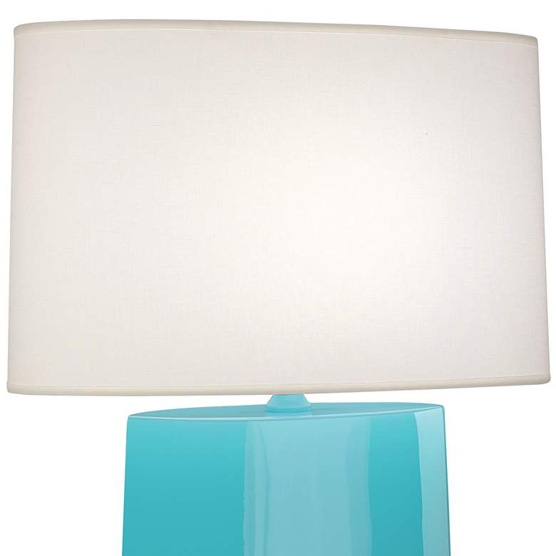 Image 2 Robert Abbey Victor Egg Blue Glazed Ceramic Table Lamp more views