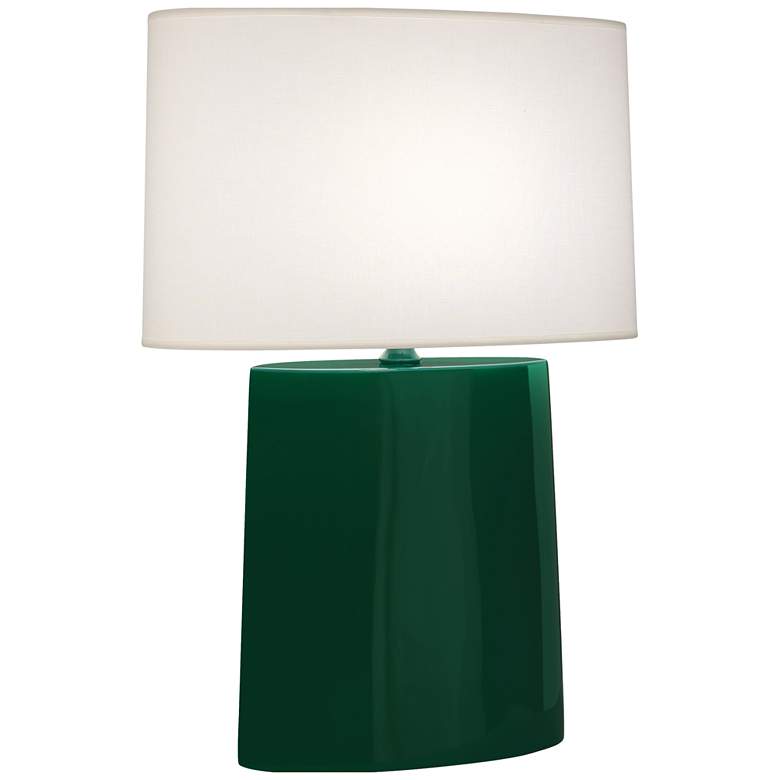 Image 1 Robert Abbey, Victor, Jungle Glazed Ceramic, Table Lamp
