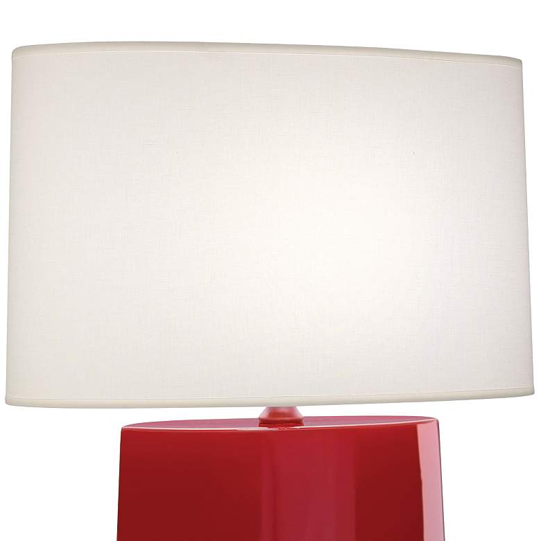 Image 2 Robert Abbey Victor Ruby Red Glazed Ceramic Table Lamp more views