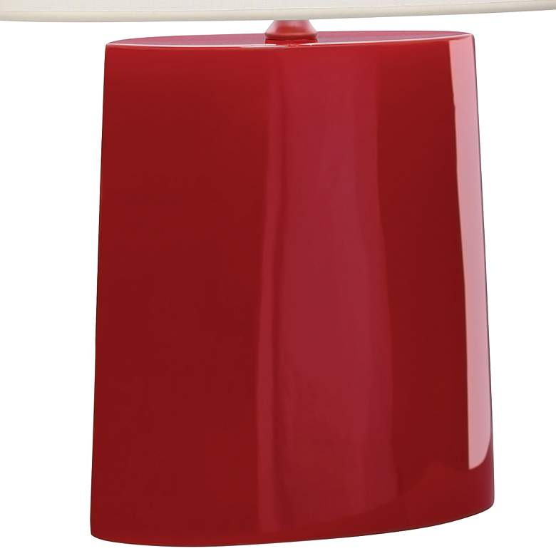 Image 3 Robert Abbey Victor Ruby Red Glazed Ceramic Table Lamp more views