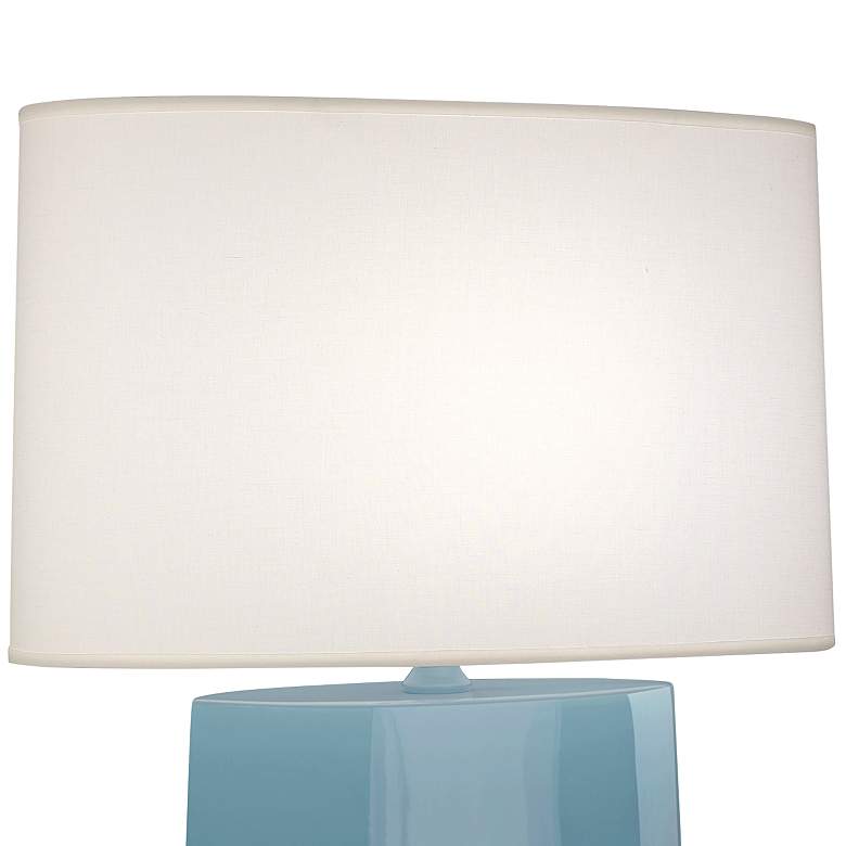 Image 2 Robert Abbey Victor Steel Blue Glazed Ceramic Table Lamp more views