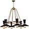 Robert Abbey Vortex 46 1/4" Modern Brass and Black 6-Light Chandelier