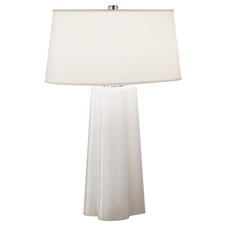 Image 2 Robert Abbey Wavy 26 1/2" Modern White Cased Glass Table Lamp