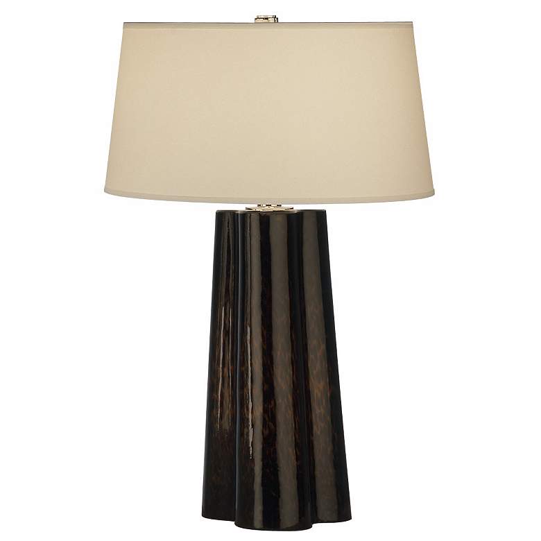 Image 1 Robert Abbey Wavy Collection Brown Amber Table Lamp