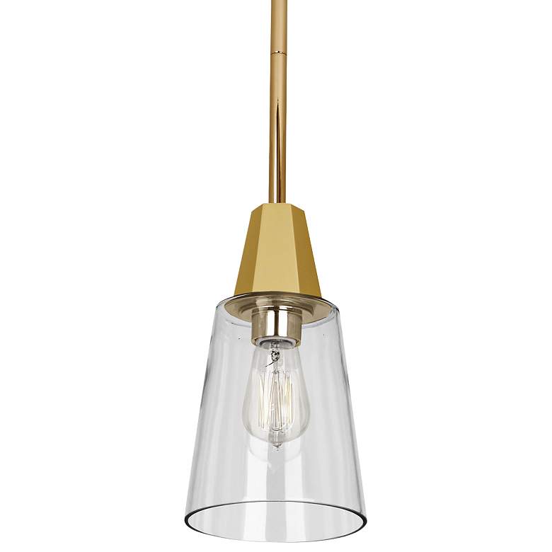 Image 1 Robert Abbey Wheatley 11 1/2" Wide Modern Brass Mini Pendant
