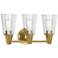 Robert Abbey Wheatley 17" 3 light Wall Sconce brass w/white glass shad